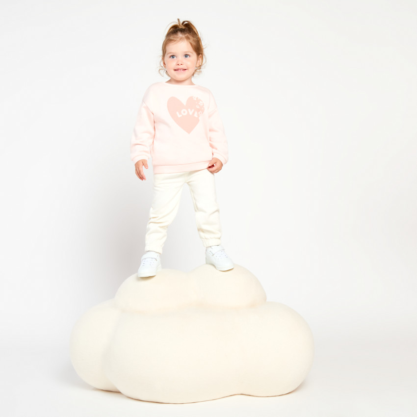 Sweatshirt met hartprint "Love" voor meisjes 