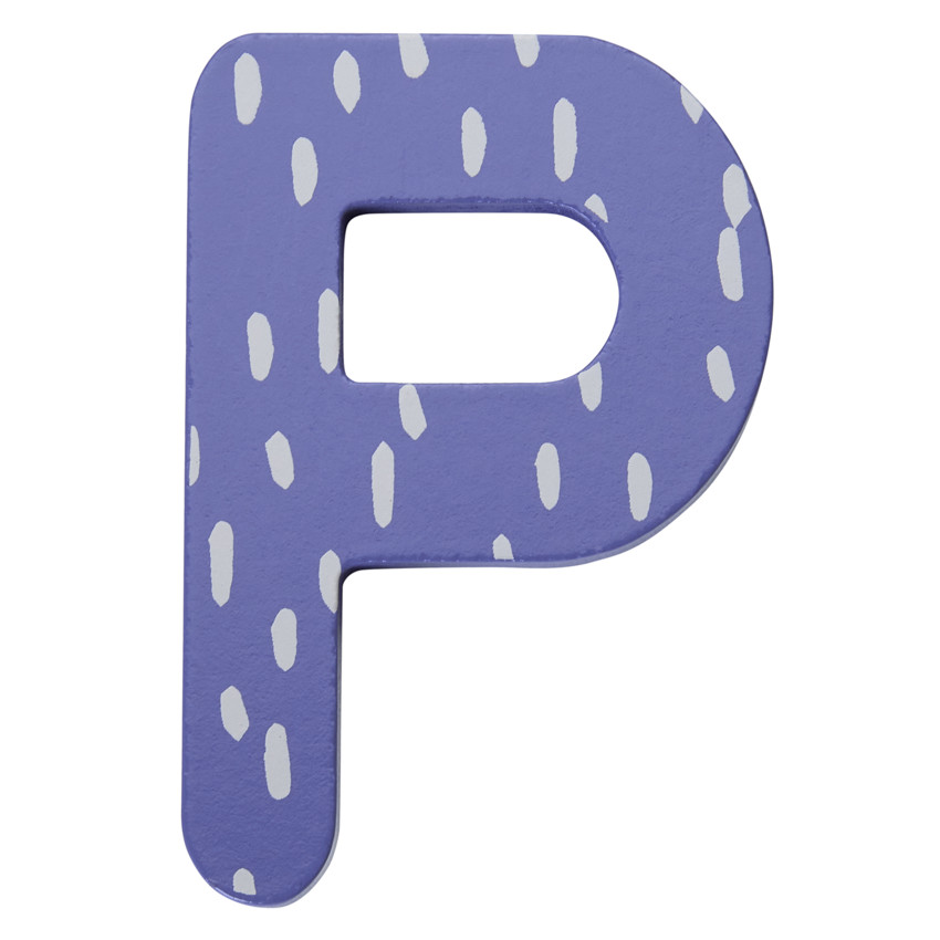 Lettre décorative en bois P 