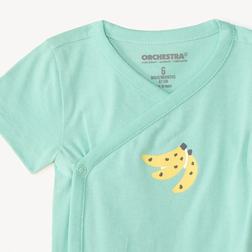 Set van 7 korte mouwen jungleprint rompers voor babyjongens (verschillende openingen afhankelijk van de leeftijd) 