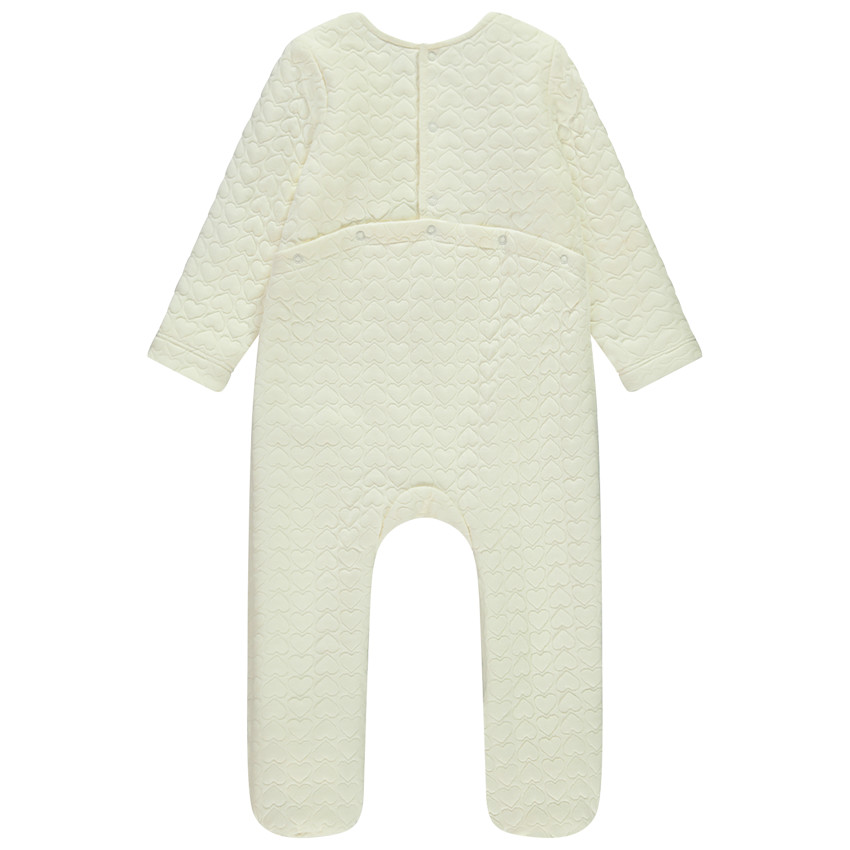 Dors-bien matelassé cœurs pour bébé fille avec ouvertures différentes selon l'âge 