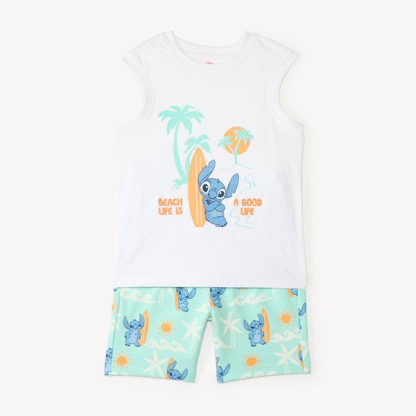 Ensemble 2 pièces débardeur + short Stitch Disney garçon 