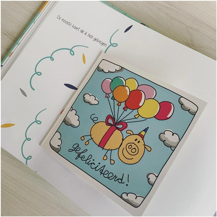 Livre d'anniversaire "Texte Néerlandais" Menthe 