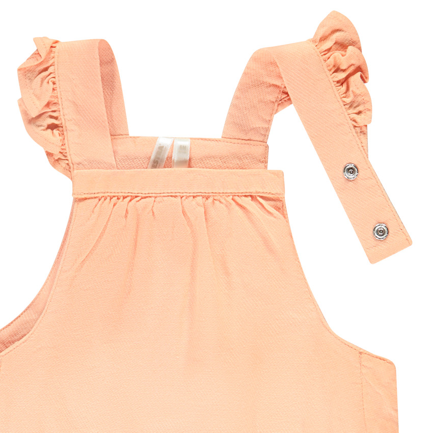 Set van een effen salopette en een t-shirt met fantasieprint voor meisjes 