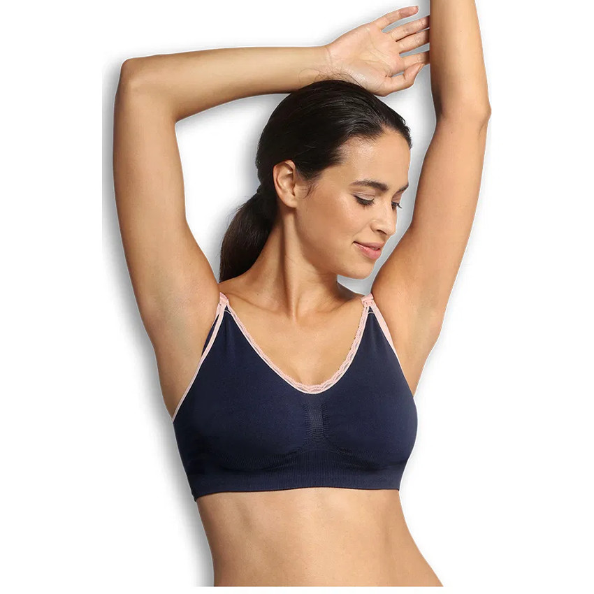 S - Soutien-gorge d'allaitement sans coutures - Deluxe Bleu/rose 