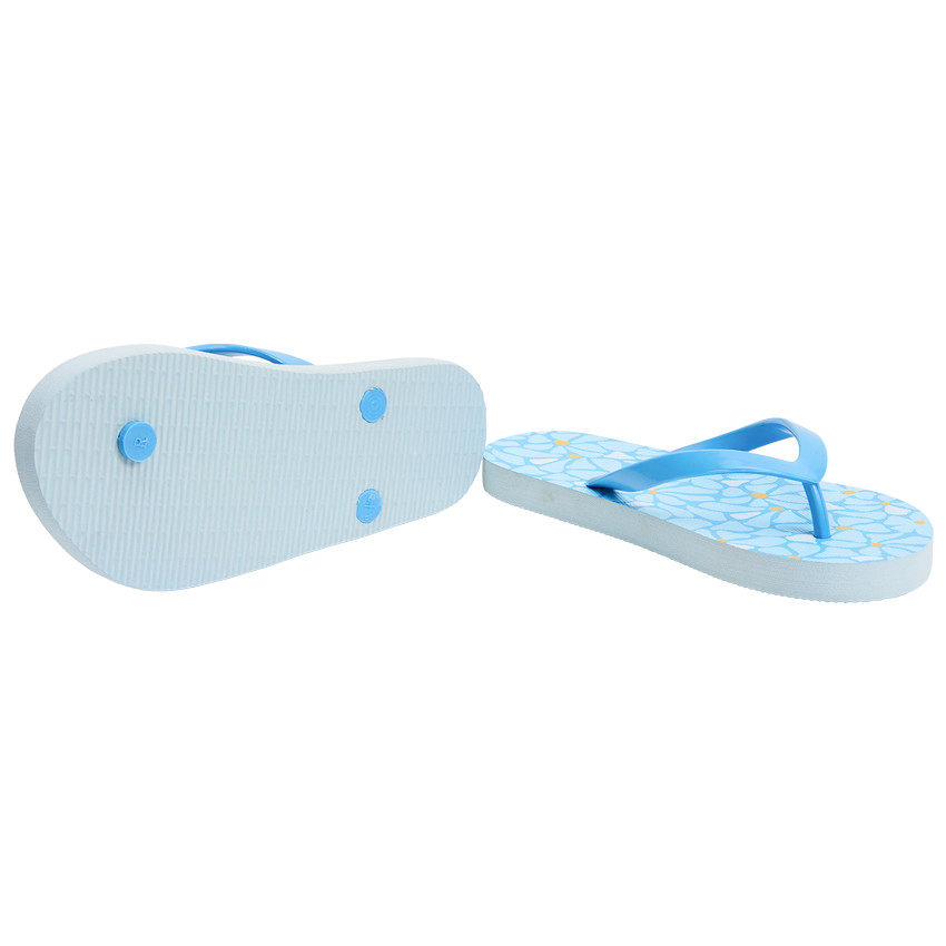 Tongs imprimé fleurs pour fille avec lanière selon la pointure 