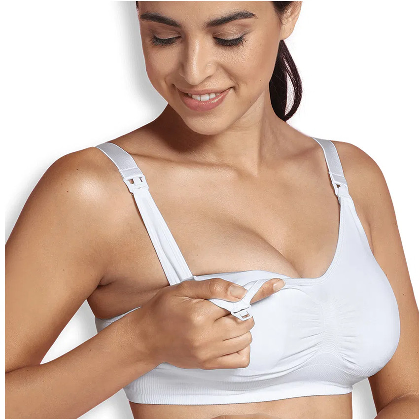 S - Soutien-gorge d'allaitement rembourré sans coutures - Blanc 
