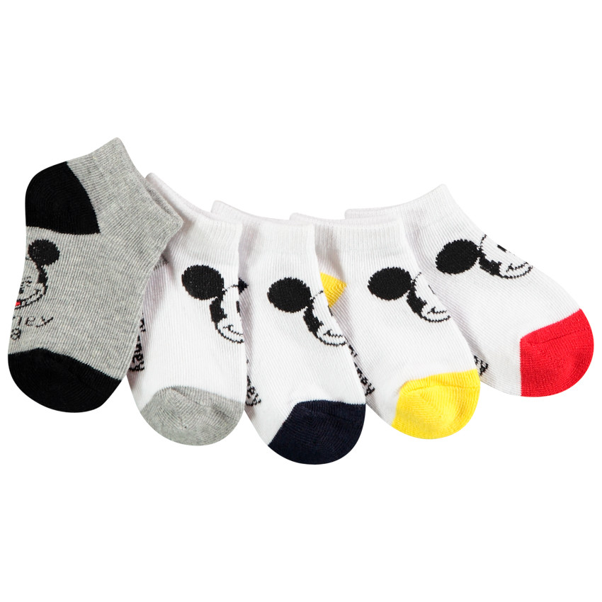 Lot de 5 paires chaussettes courtes Mickey Disney 
