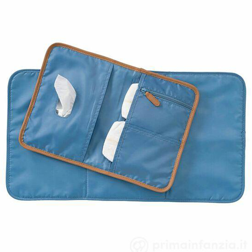 Pochette à langer + tapis à langer Dino Bleu 