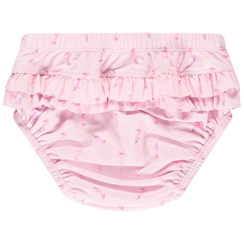 Culotte de bain couche imprimé avec volants pour bébé fille 