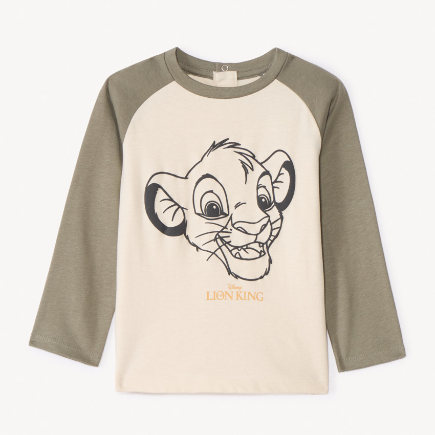 T-shirt met lange mouwen en flockprint Disney De Leeuwenkoning voor babyjongens 