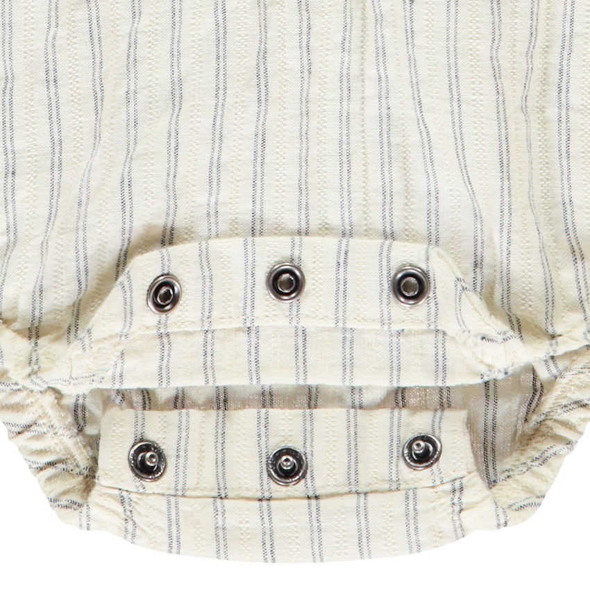 Korte mouwen gestreepte romper voor baby jongen 