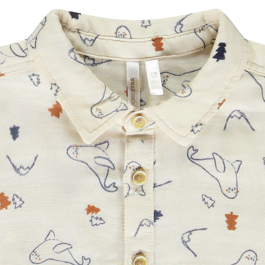 Hemd met fantasieprint van zeehond voor baby jongen 