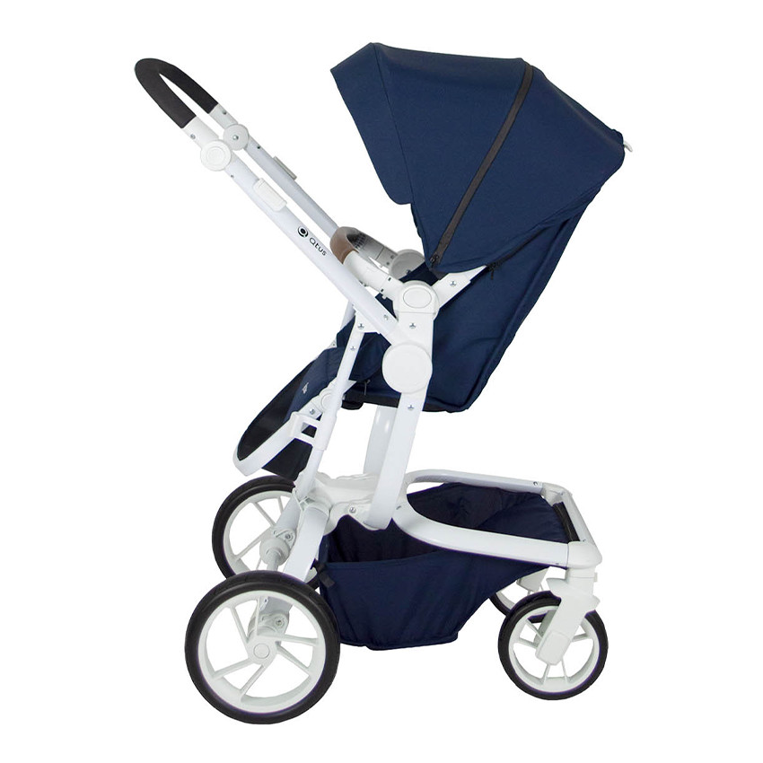 Wandelwagen all-terrain Spider wit frame - Blauw 