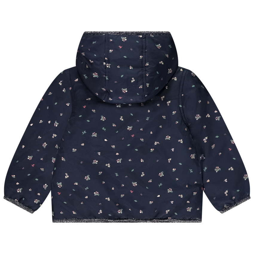 Coupe-vent imprimé fleuri doublé sherpa pour bébé fille 