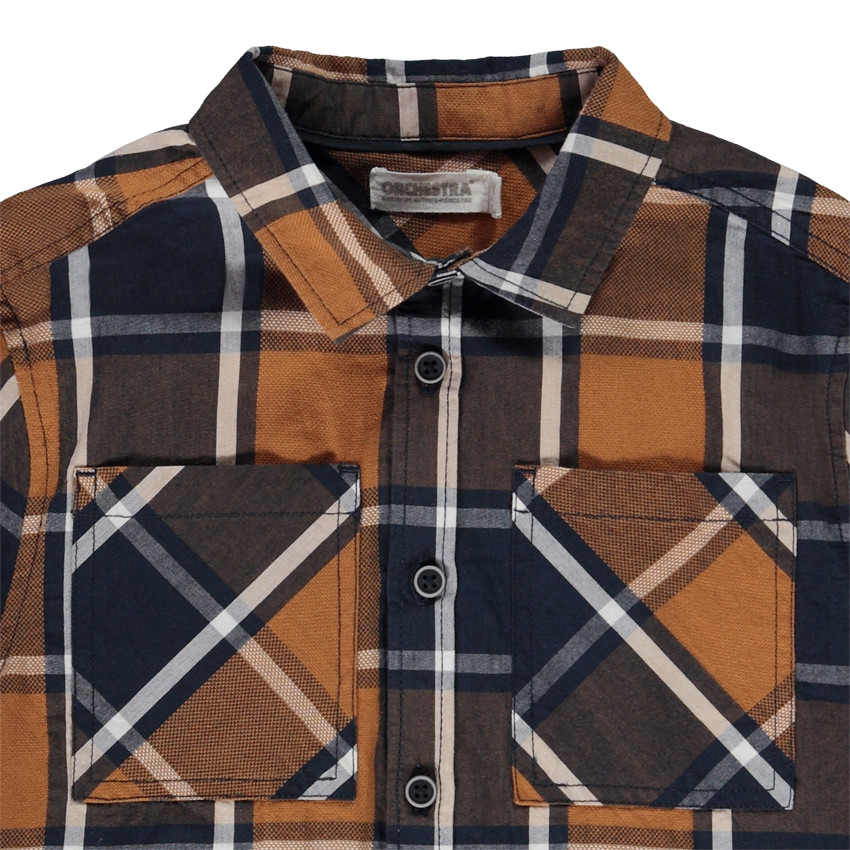 Chemise manches longues à carreaux pour garçon 