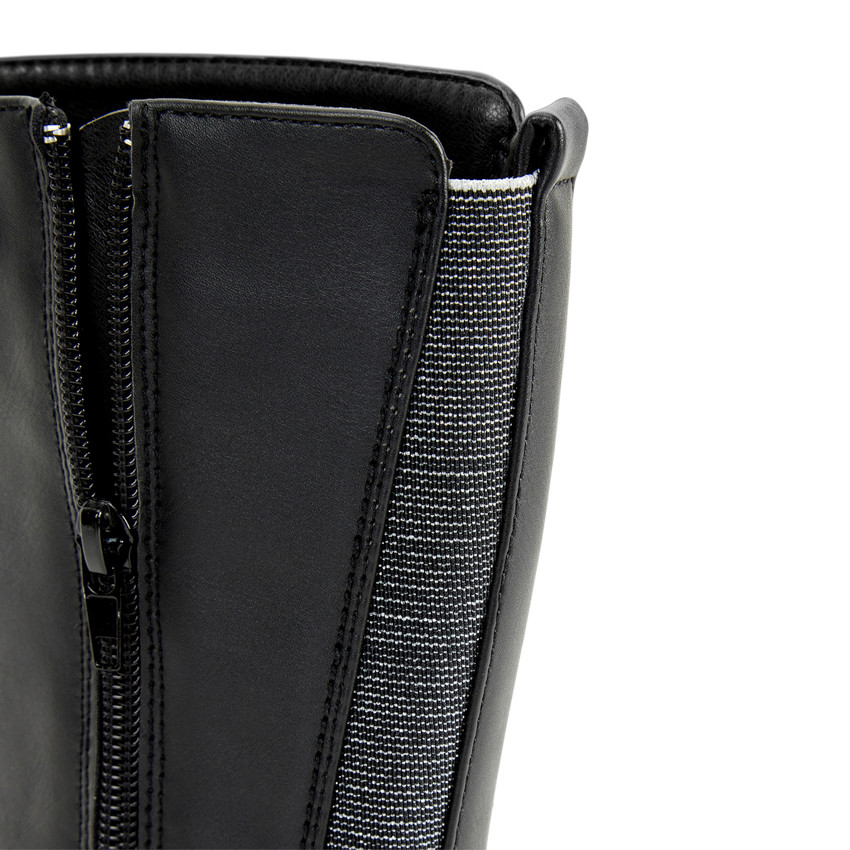 Bottes cavalières à talon argenté pour fille 