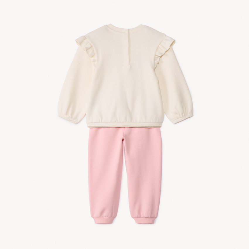 Ensemble sweat + jogging fantaisie pour bébé fille  