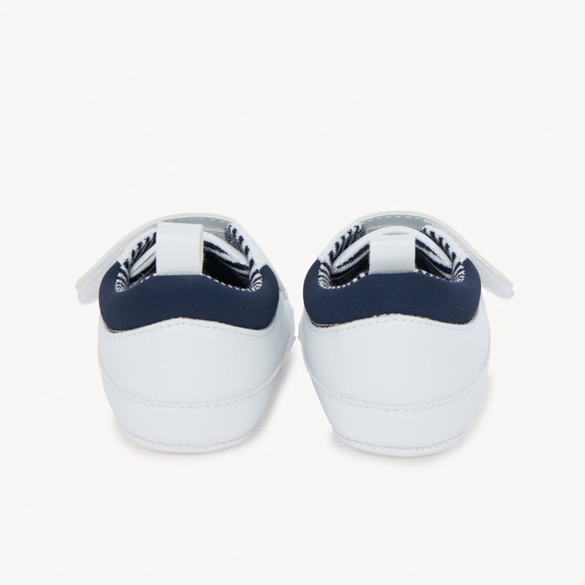 Baskets basses souples à scratchs pour bébé garçon 