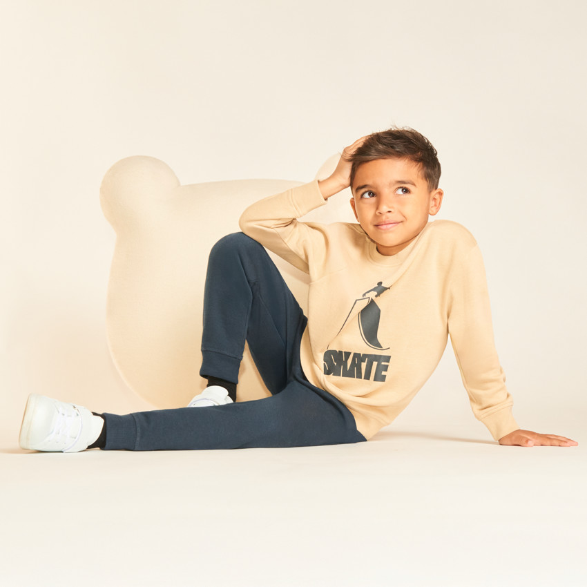 Sweater met lange mouwen van fleece voor jongens 