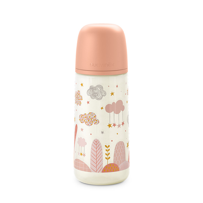 Zuigfles met symmetrische fopspeen SX Pro L 360 ml Dreams roze 