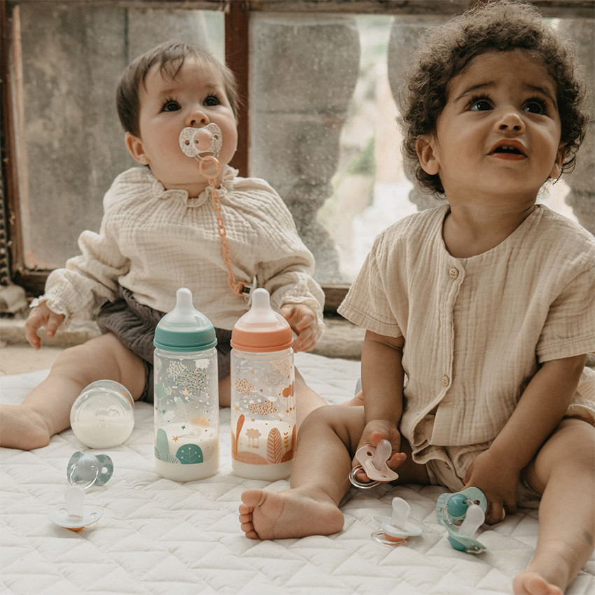 Lot de 2 sucettes silicone SX Pro 6-18M dreams pink 