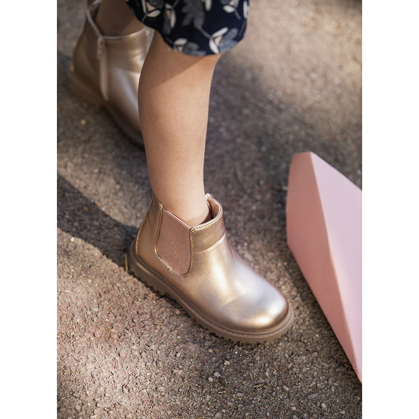 Roze parelmoeren meisjeslaarzen Chelsea 