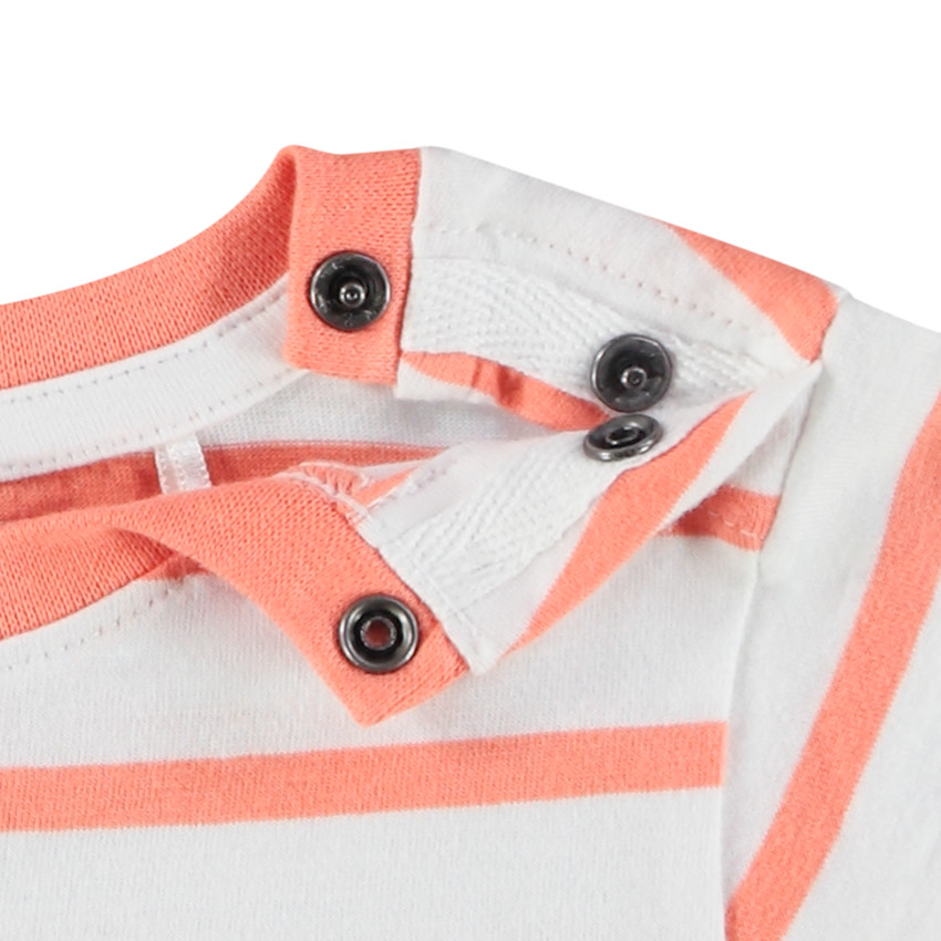 Set korte t-shirt met strepen + bermuda voor baby jongen 