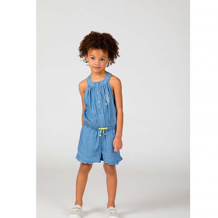Combishort en coton avec broderie Minnie Disney 