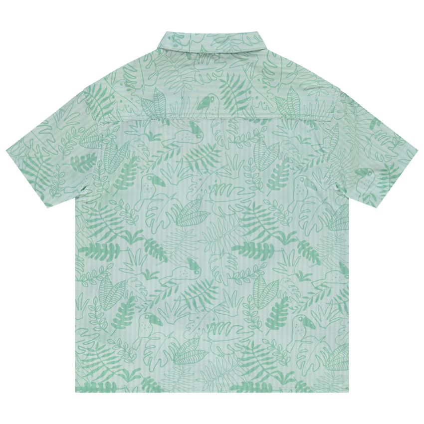 Chemise manches courtes imprimé feuillage pour garçon 