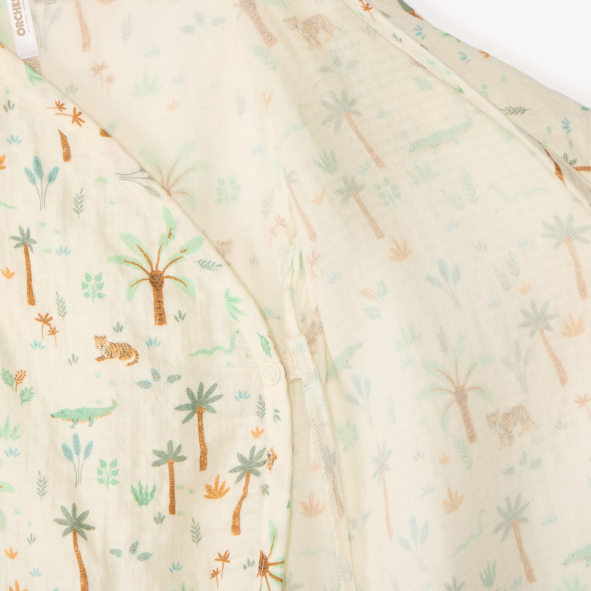 Korte kimono-opening jumpsuit voor babyjongen 