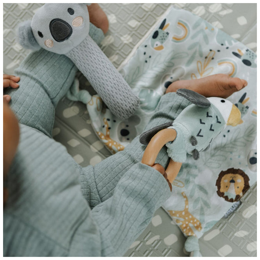 Gift Set Animal Adventure 3stks Knuffeldoekje-Pieper-Rammelaar 