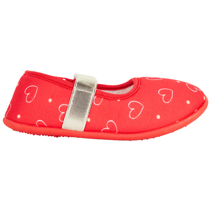 Chaussons babies imprimé cœurs pour fille 