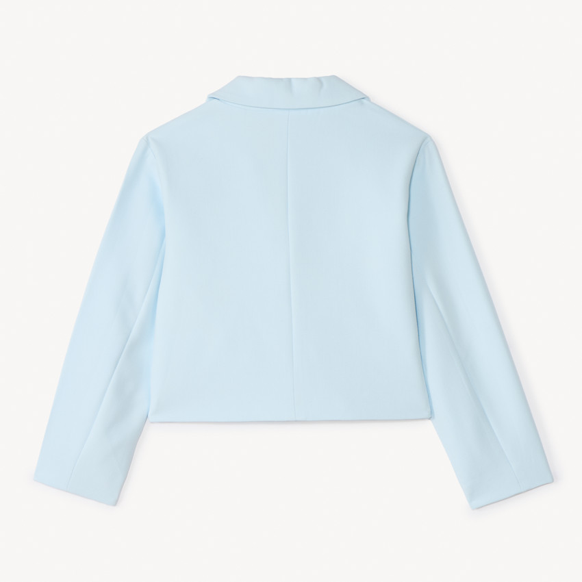 Veste en toile style blazer uni pour fille 