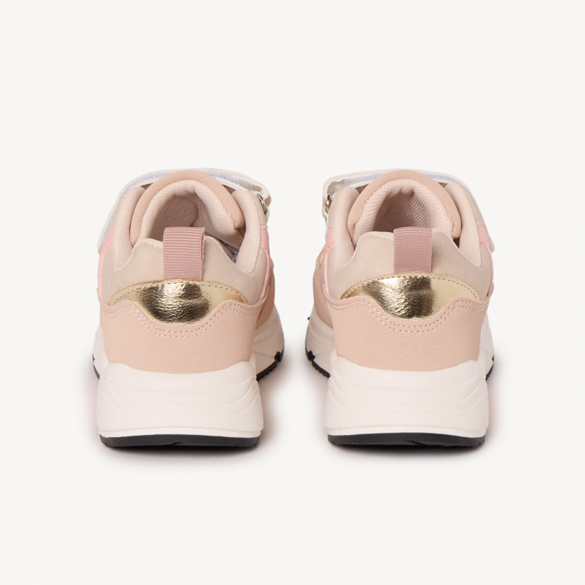 Basket de sport avec lacets élastiqués et velcro pour fille 