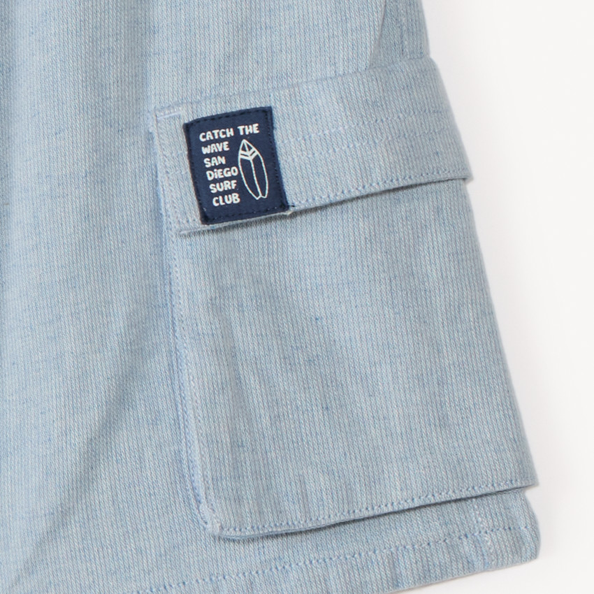 Short style cargo en toile unie garçon 