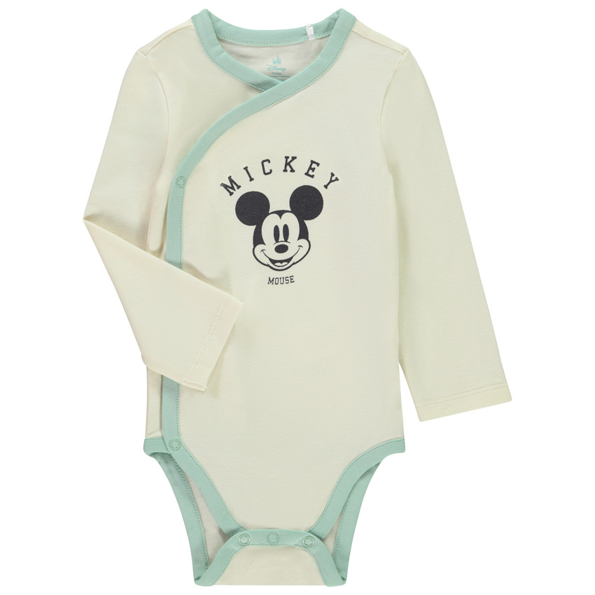 Set van 3 lange mouwen bodies Mickey Disney voor babyjongens met verschillende openingen naar leeftijd 