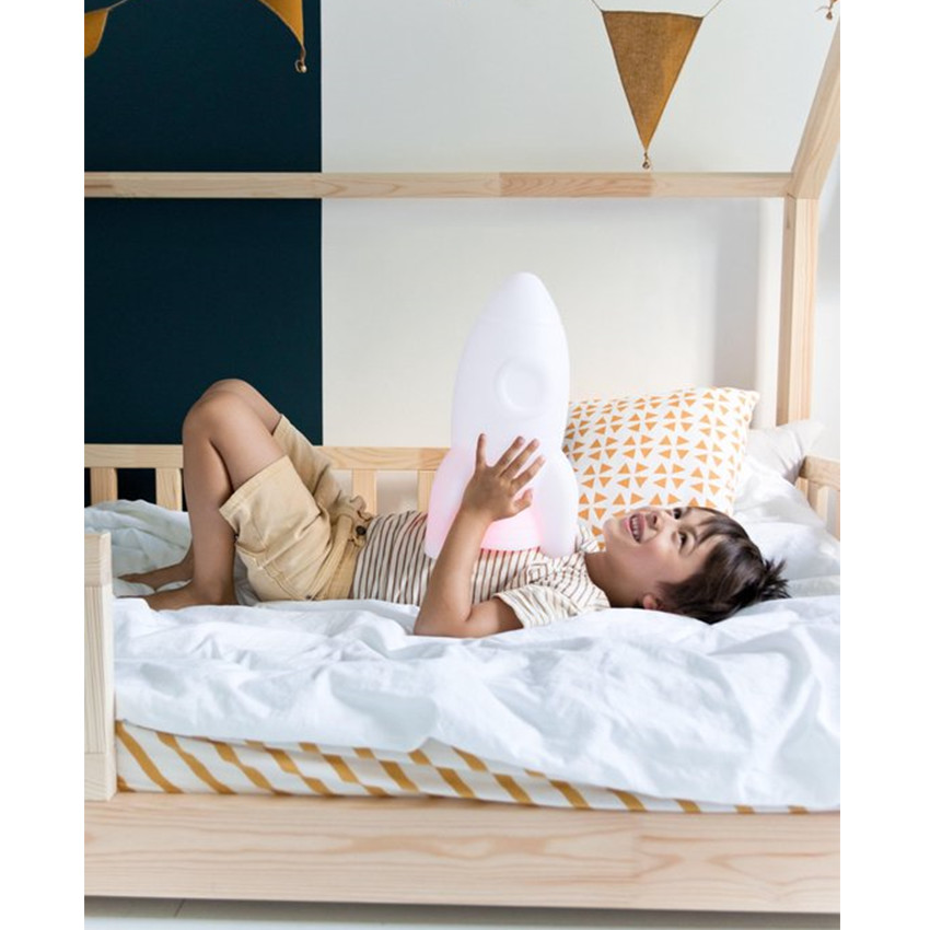 Veilleuse - fusée Apollo - Medium - rechargeable - Blanc  