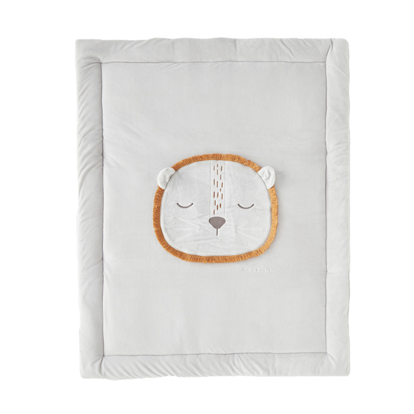 Parkligger 75X9cm- Veloudoux - Babou - Grijs 