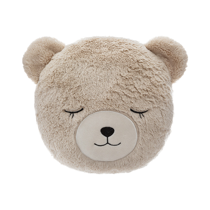 Coussin décoratif rond Ours - Marron  