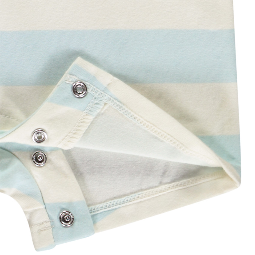 Combishort rayée à patch éléphant pour bébé garçon 