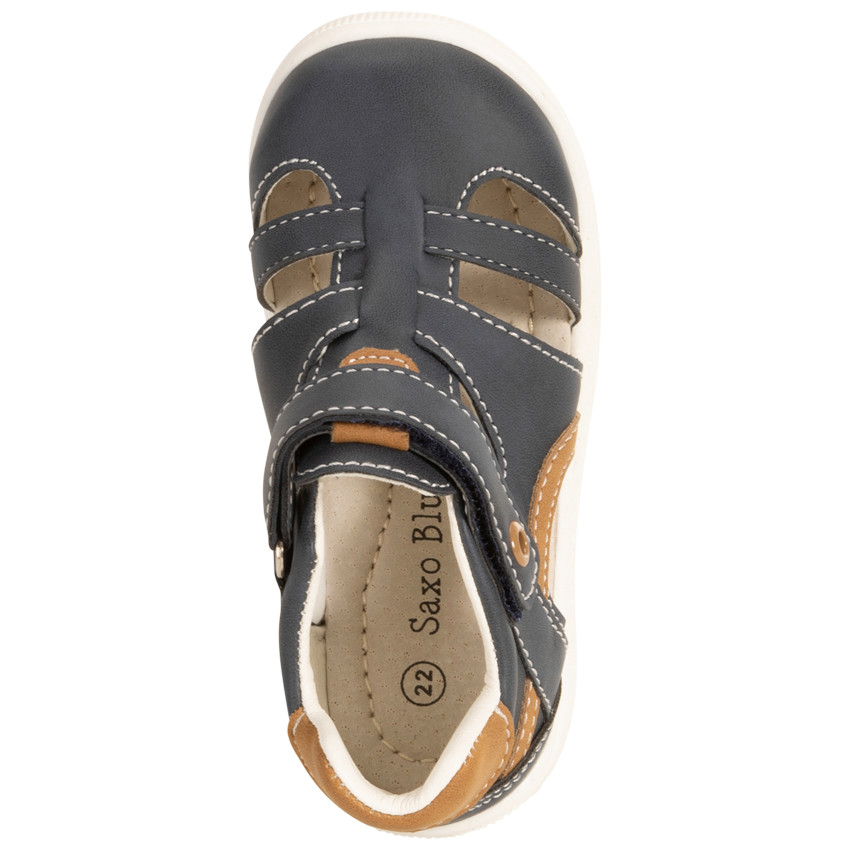 Sandalen met velcro en contrasterende inzetstukken voor baby jongen 