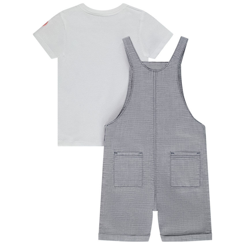 Tweedelig setje honingraat t-shirt voor baby jongen 