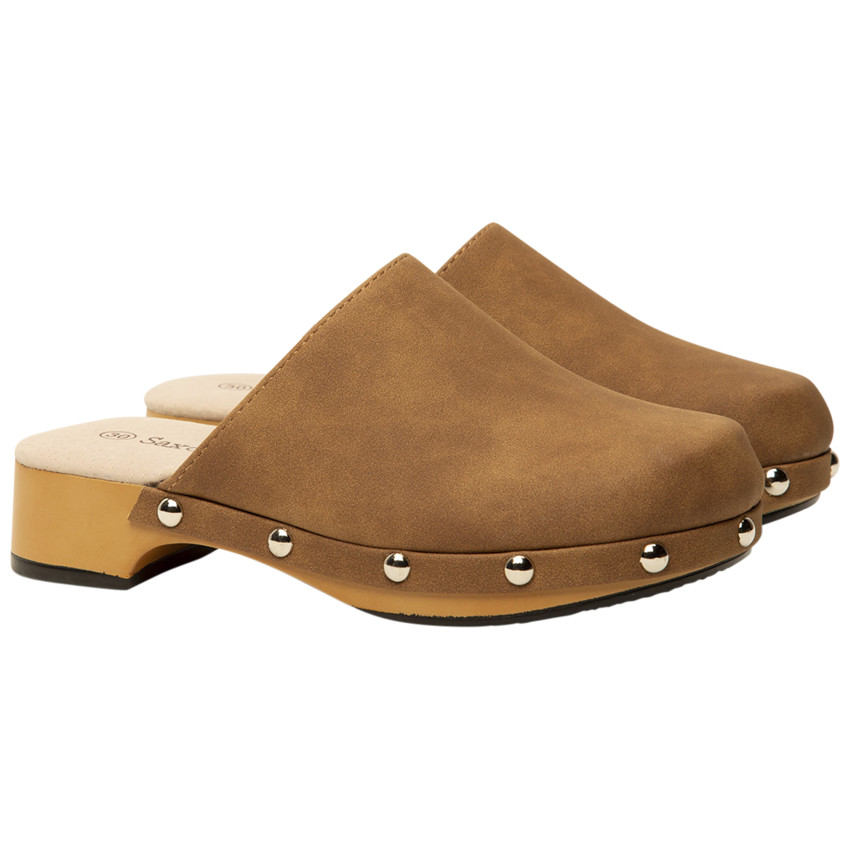 Sabots marron avec rivets pour fille 