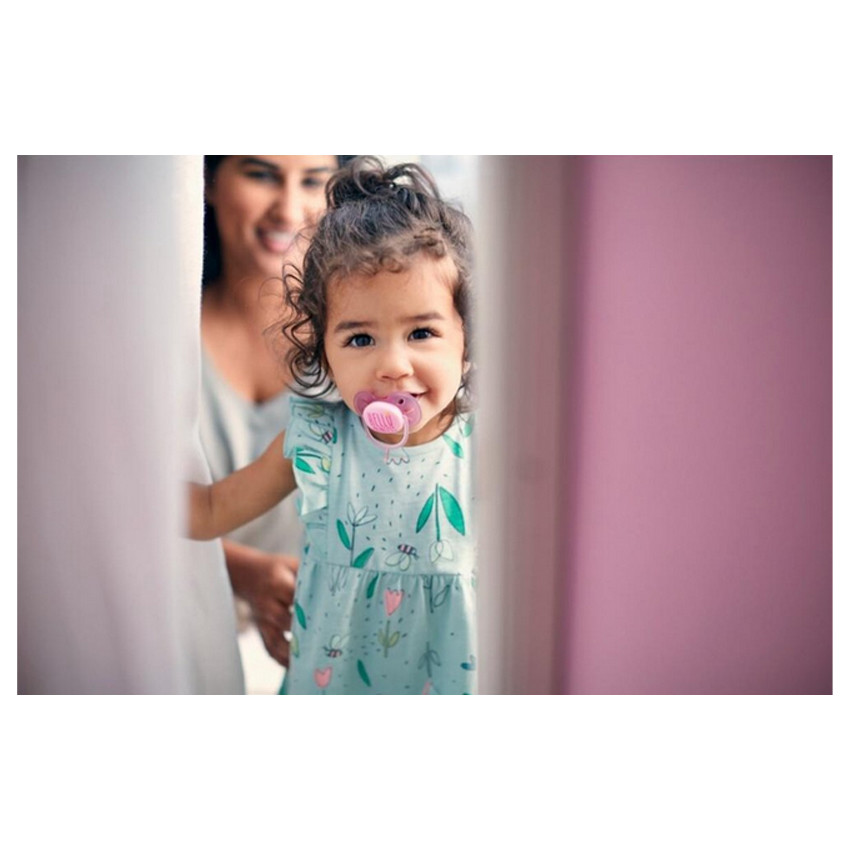 Sucette Silicone Ultra Soft +6m - Rose - 2 pièces 