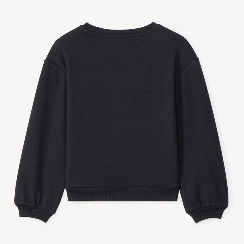 Sweat molleton oversize contrecollé velours University pour fille 