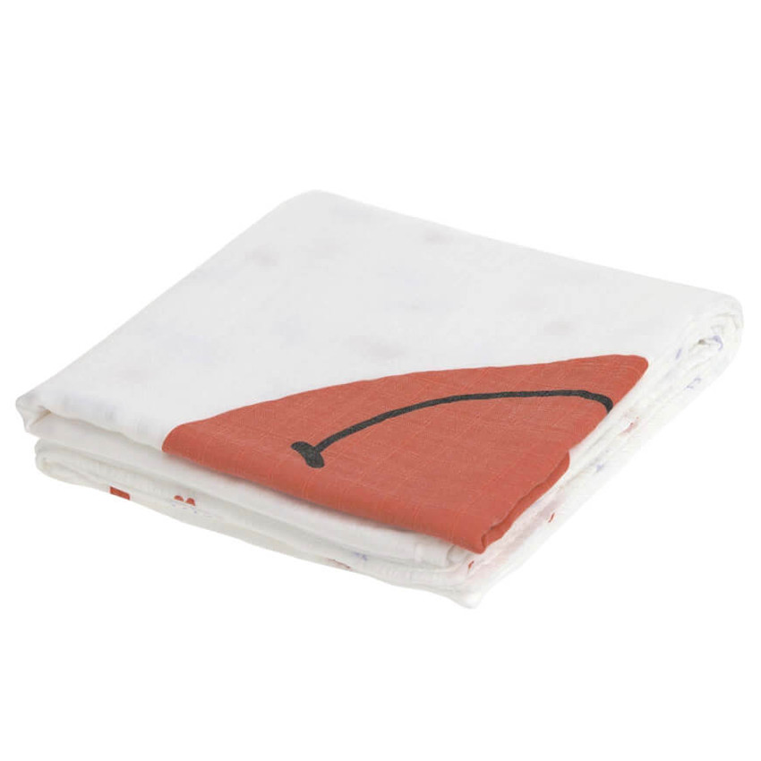 Couverture divinement douce 100x100cm Happy Rascals Coeur  