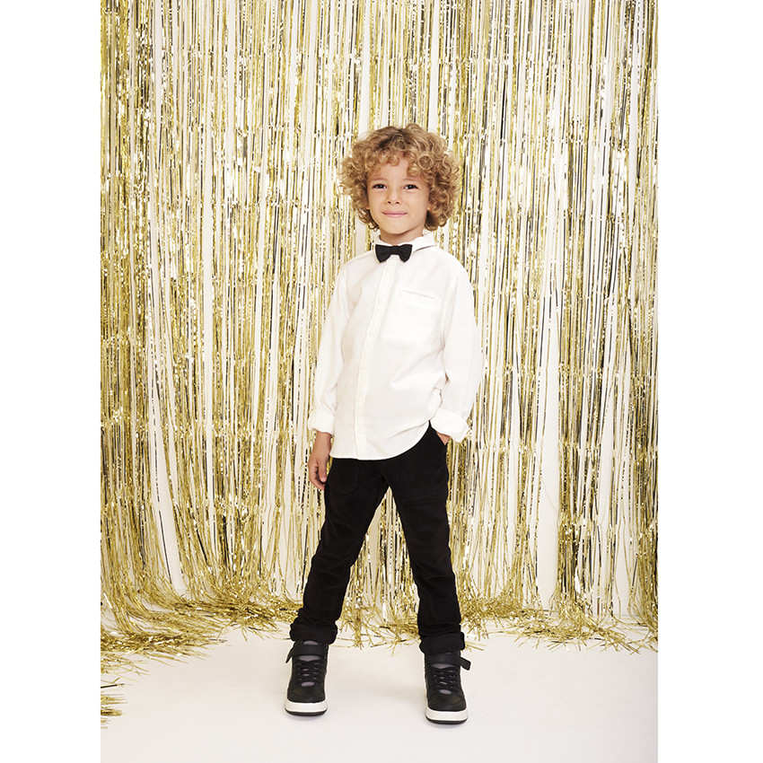 Pantalon slim en twill effet crinkle pour garçon 