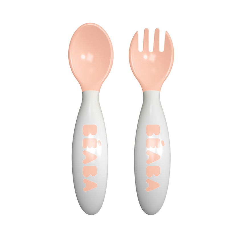 Set de 2 couverts ergonomiques 2ème âge - Nude 