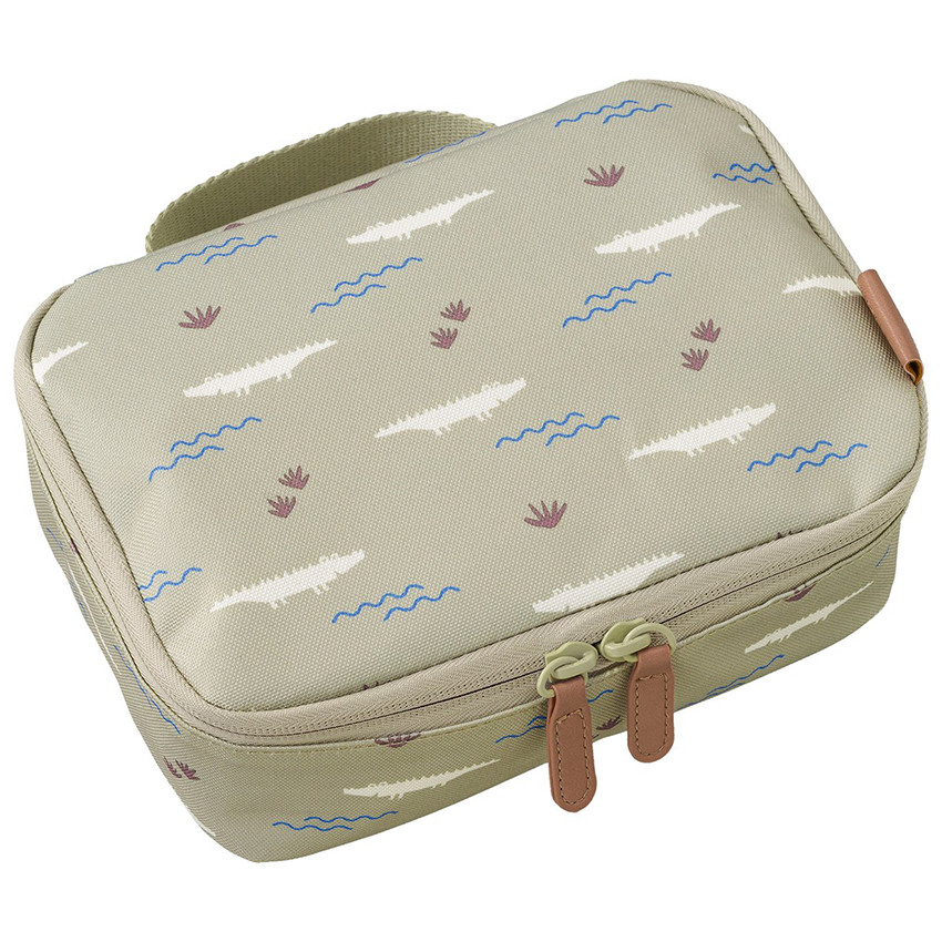 Koeltas lunchbag Krokodil Olijf 