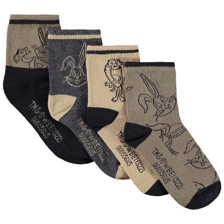 Lot de 4 paires de chaussettes print Looney Tunes pour garçon 